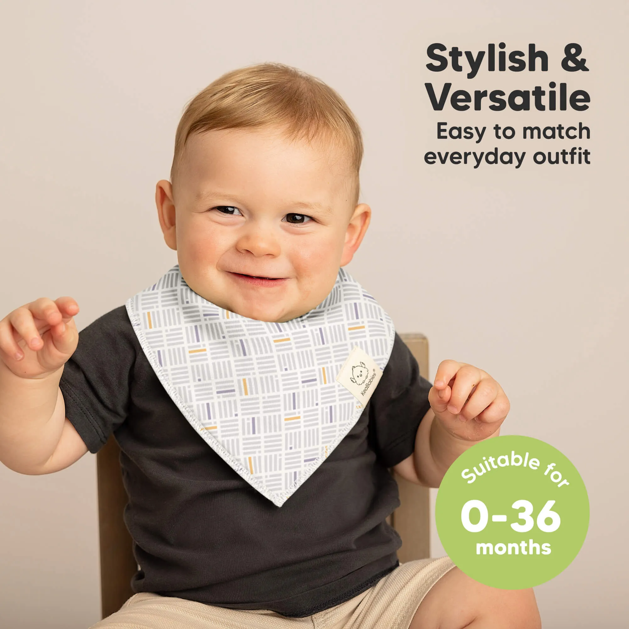 10-Pack Organic Bandana Bibs (Prism)