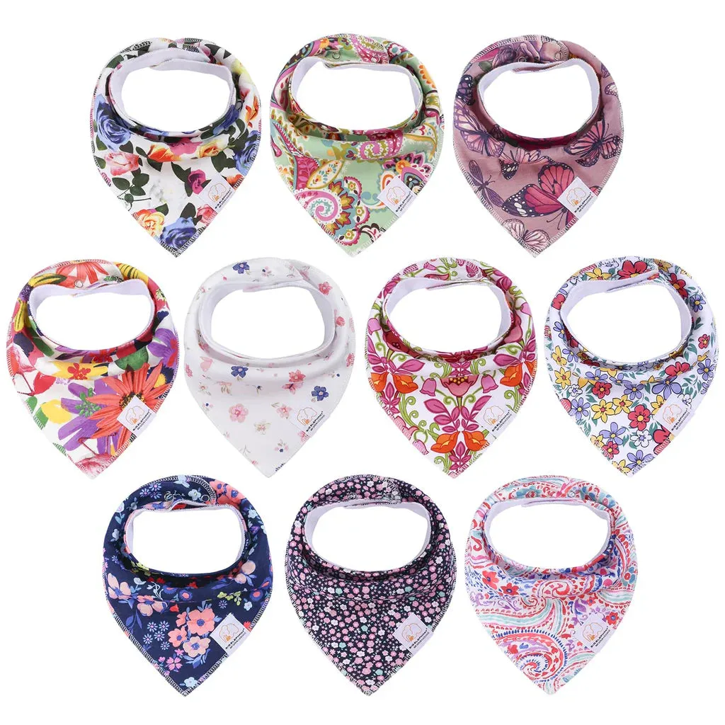 10 Pcs Baby Bandana Drool Bibs