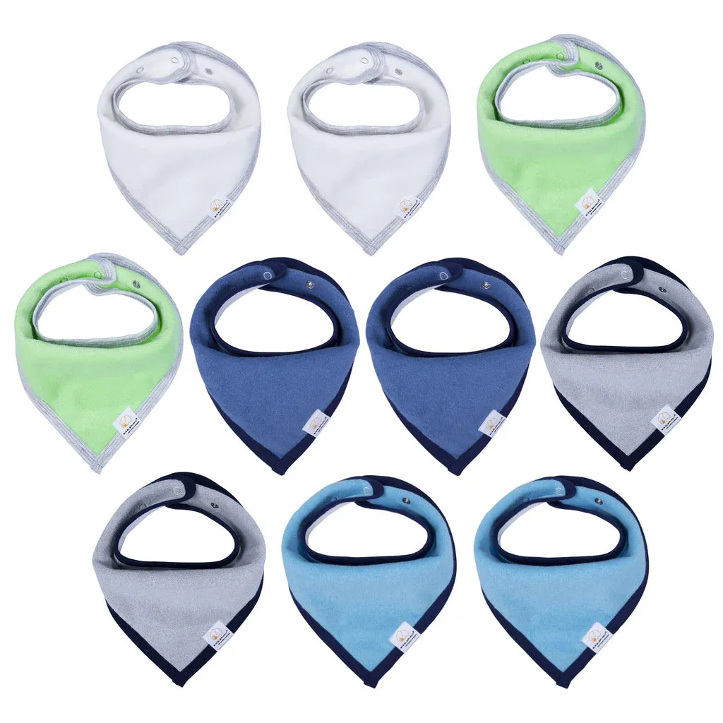 10 Pcs Baby Bandana Drool Bibs
