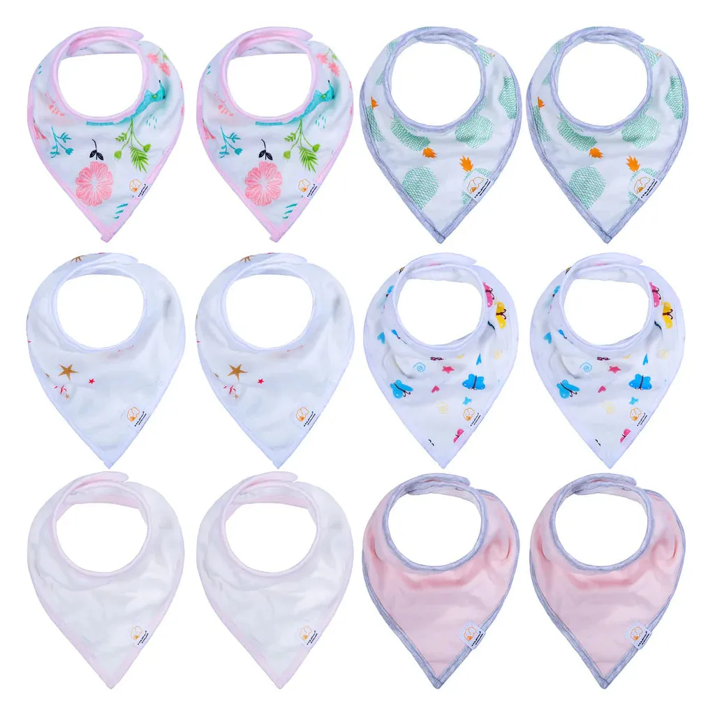 10 Pcs Baby Bandana Drool Bibs