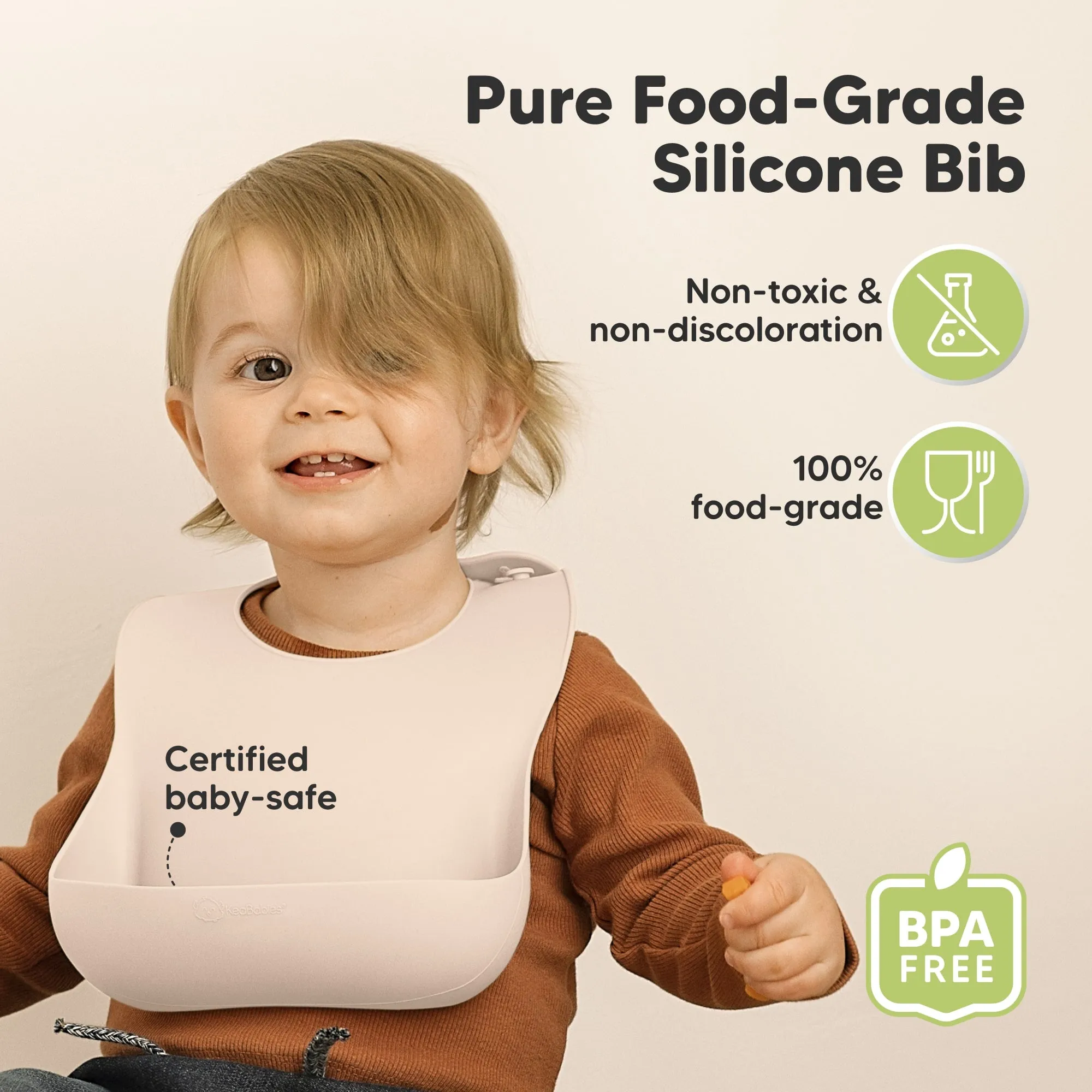 2-Pack Prep Silicone Bibs (Macaron)
