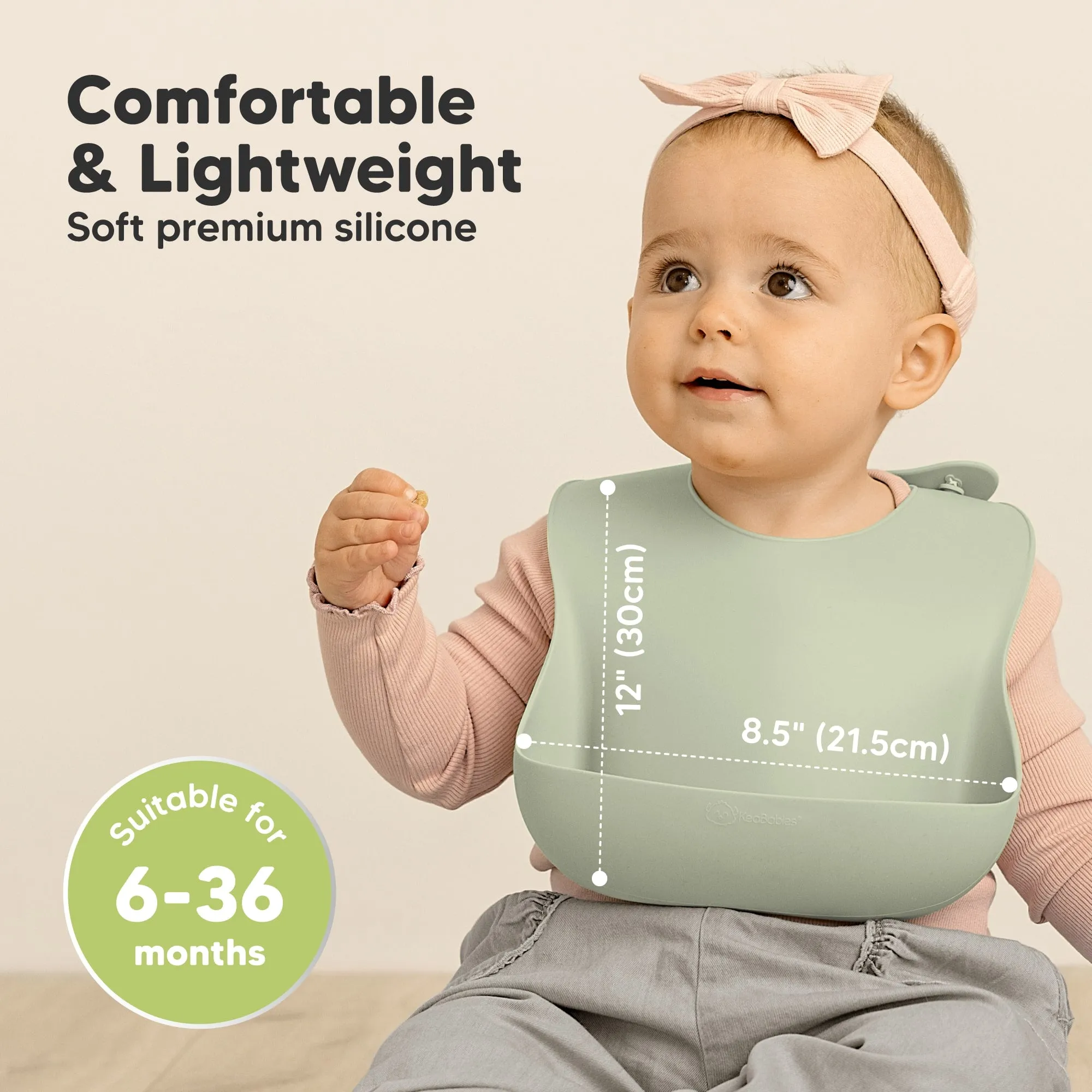 2-Pack Prep Silicone Bibs (Macaron)