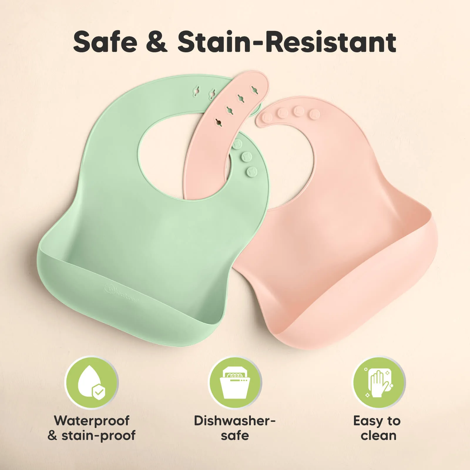 2-Pack Prep Silicone Bibs (Mellow)