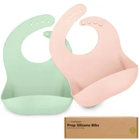 2-Pack Prep Silicone Bibs (Mellow)