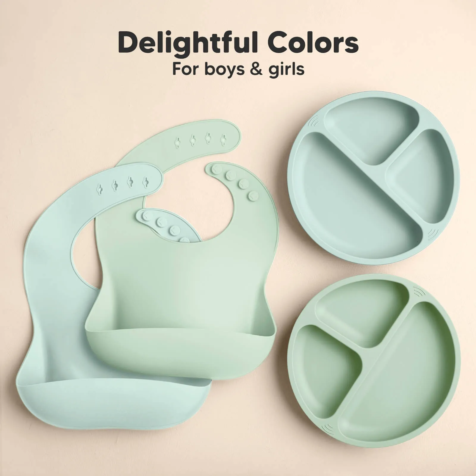 2-Pack Prep Silicone Bibs (Pastel Sky)