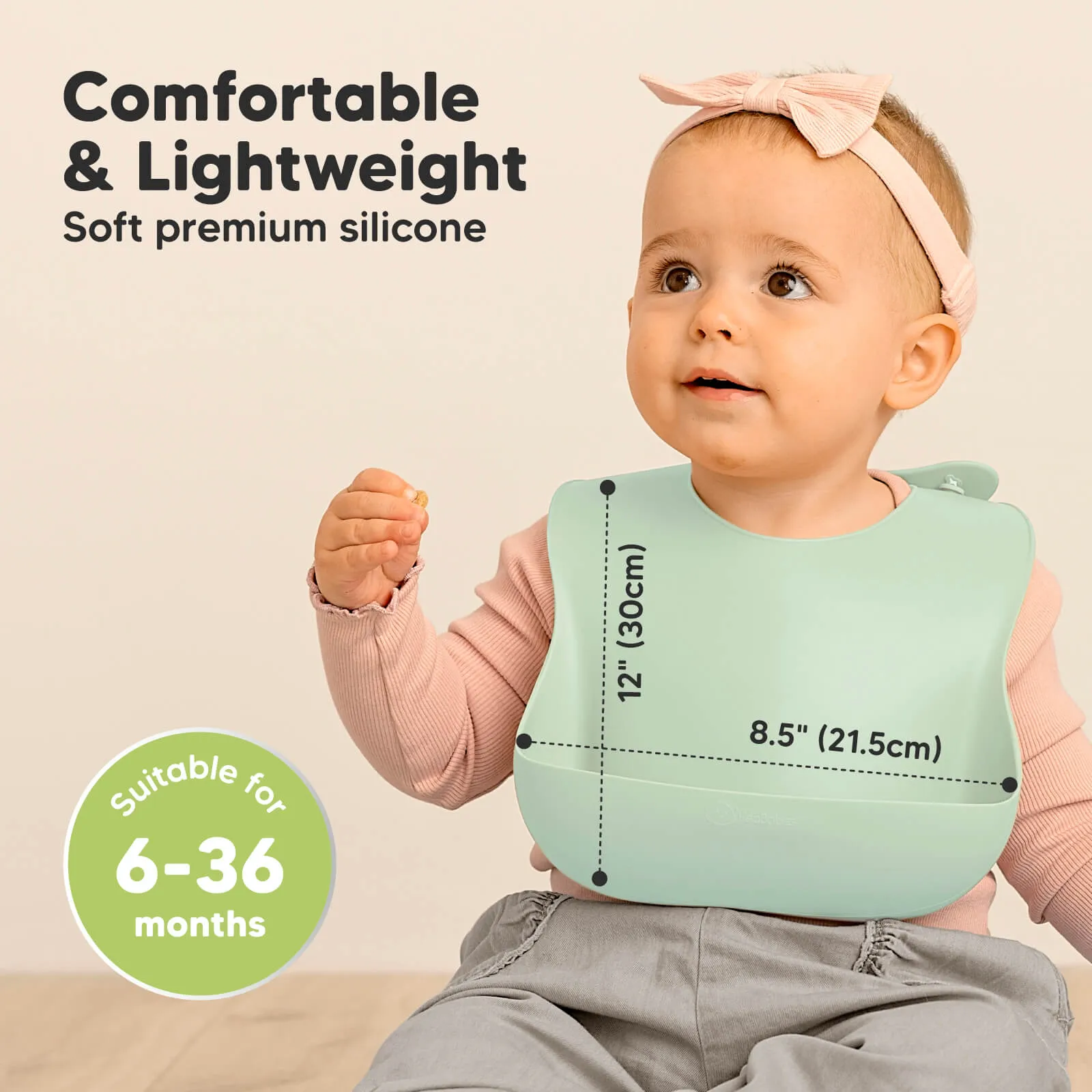 2-Pack Prep Silicone Bibs (Pastel Sky)