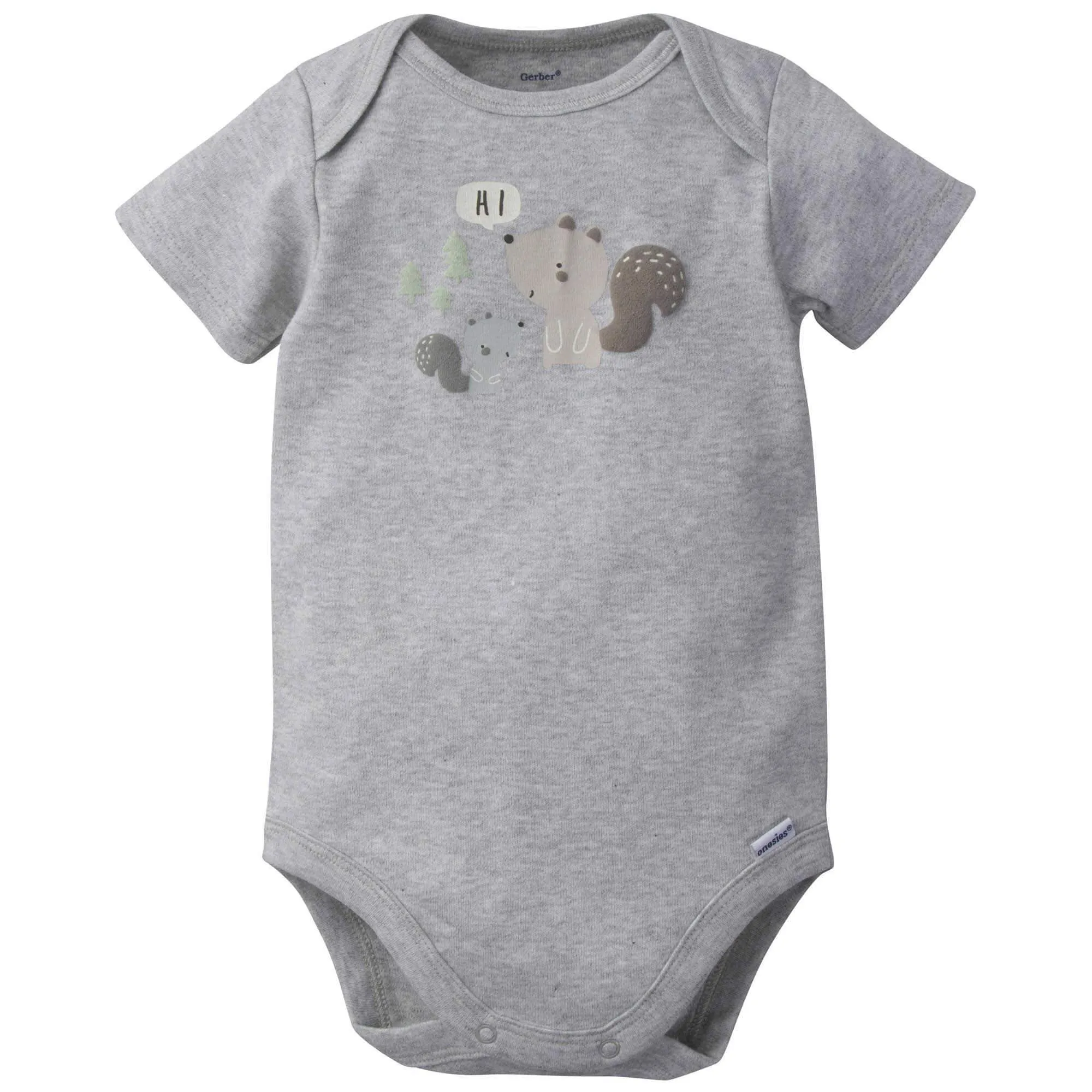 3-Pack Baby Boys Squirrel Organic Onesies® Bodysuits