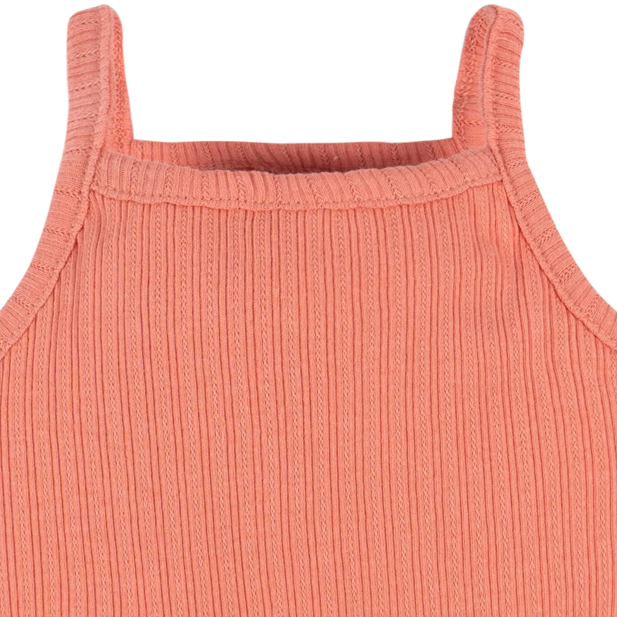 3-Pack Baby Girls Coral, Gray, & Navy Sleeveless Skirted Onesies® Bodysuits