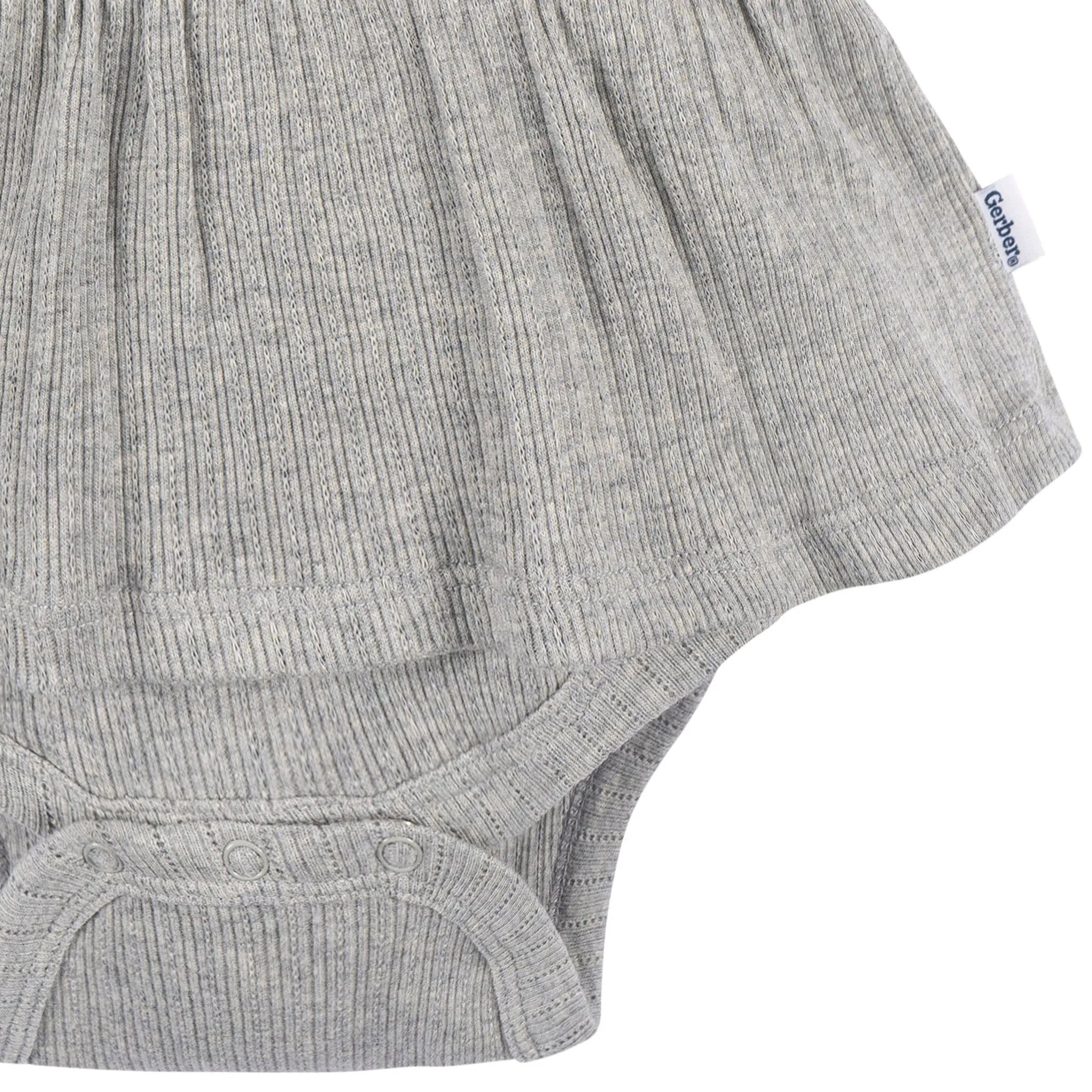 3-Pack Baby Girls Coral, Gray, & Navy Sleeveless Skirted Onesies® Bodysuits