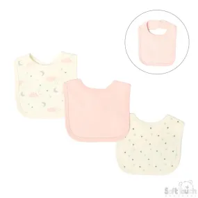 3 Pack Baby Velcro Bibs Clouds & Stars- CC103-B