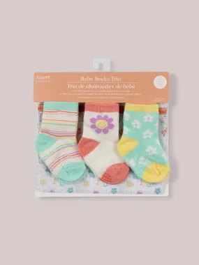 3-Pack Soft Durable Baby Socks Set - Bonjour Bébé
