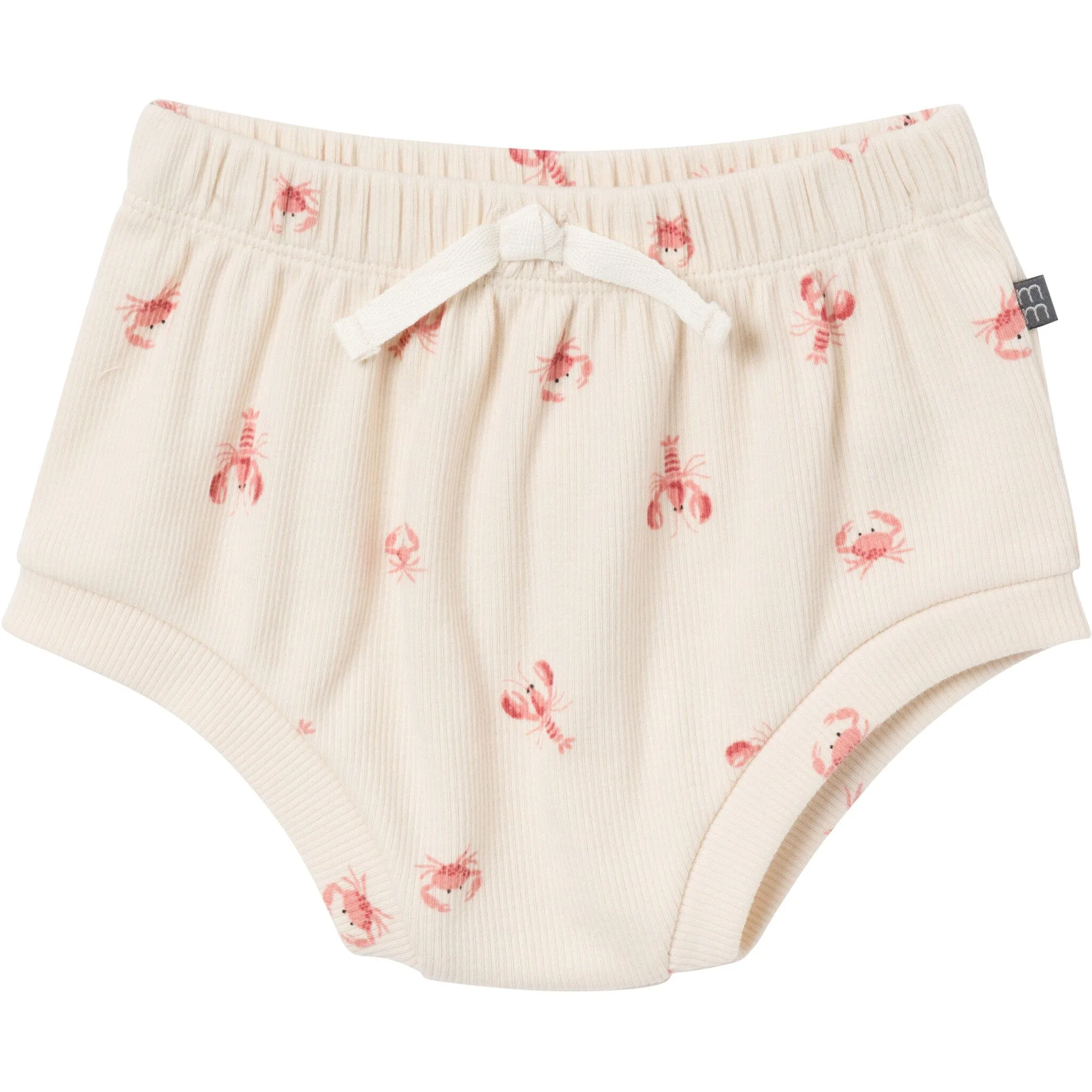 4-Piece Baby Neutral Beige Lobster Short Sleeve Bodysuits and Shorts Set