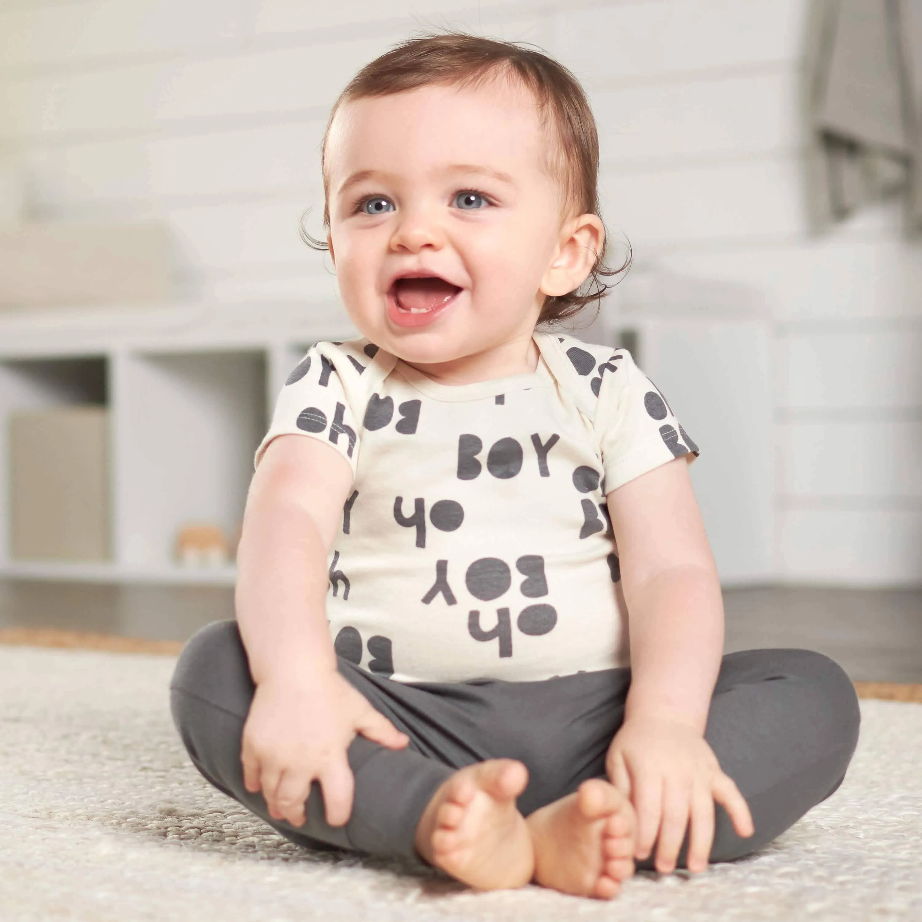 5-Pack Baby Boys Comfy Stretch Bicycle Short Sleeve Onesies® Bodysuits