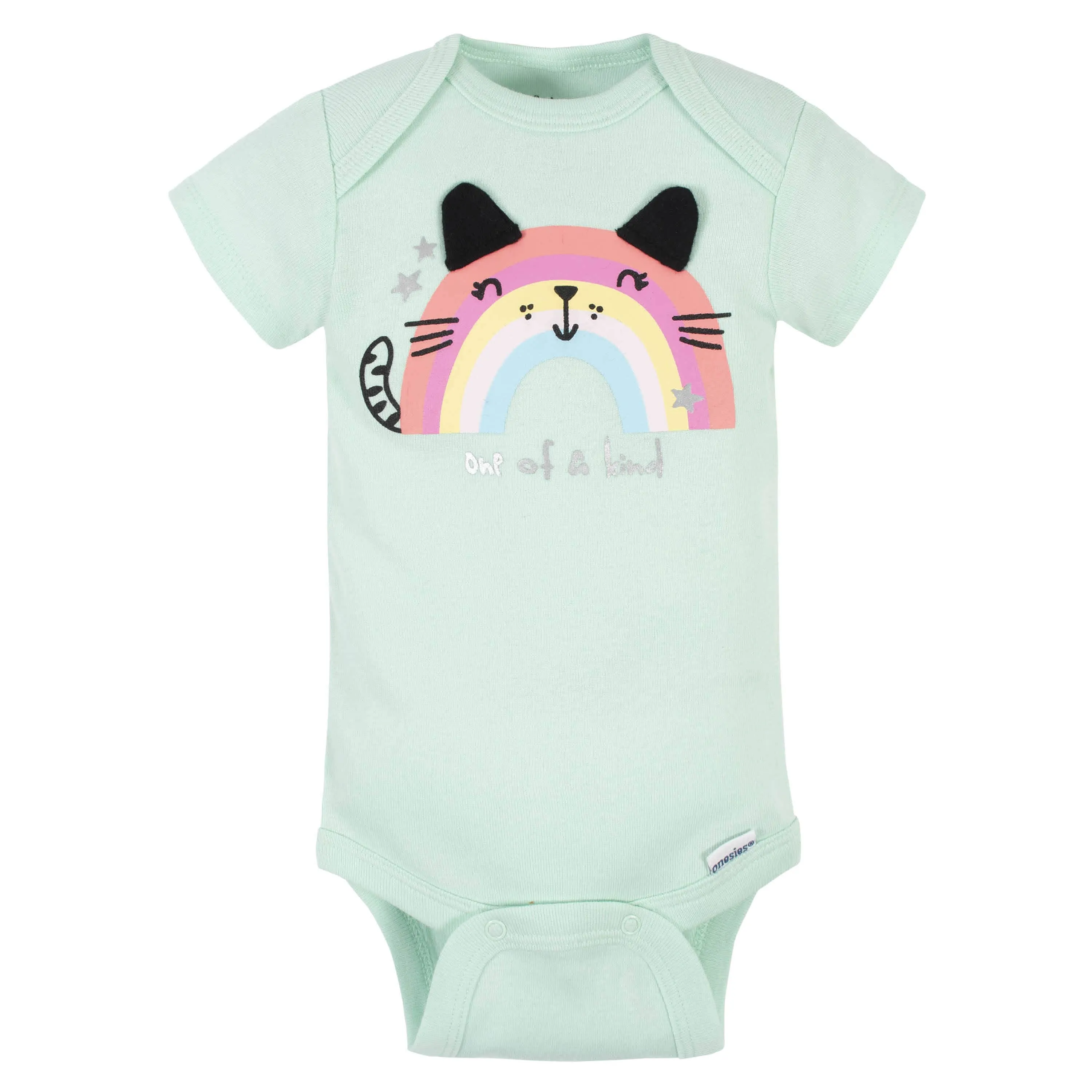 5-Pack Baby Girls Rainbow Short Sleeve Onesies® Bodysuits