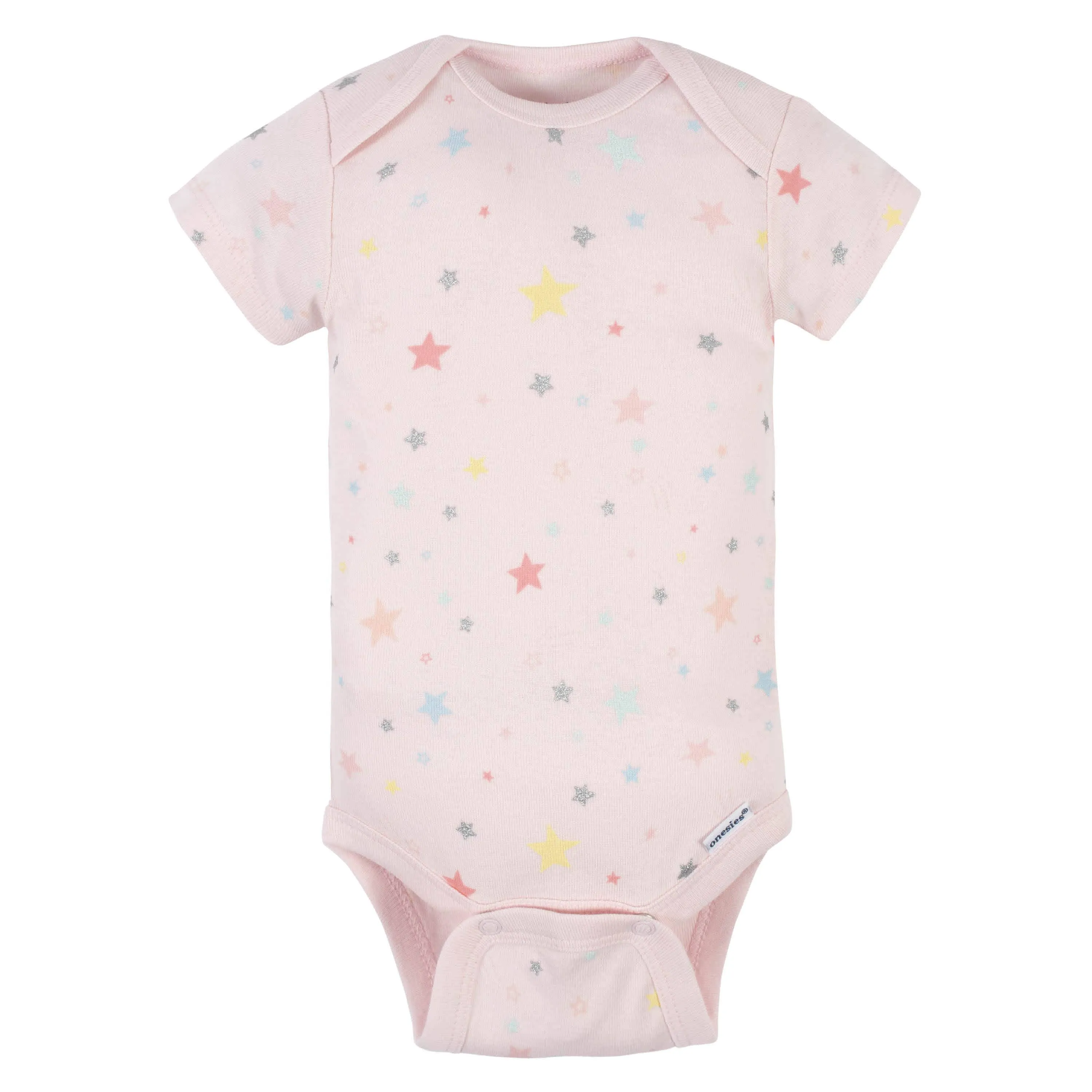 5-Pack Baby Girls Rainbow Short Sleeve Onesies® Bodysuits