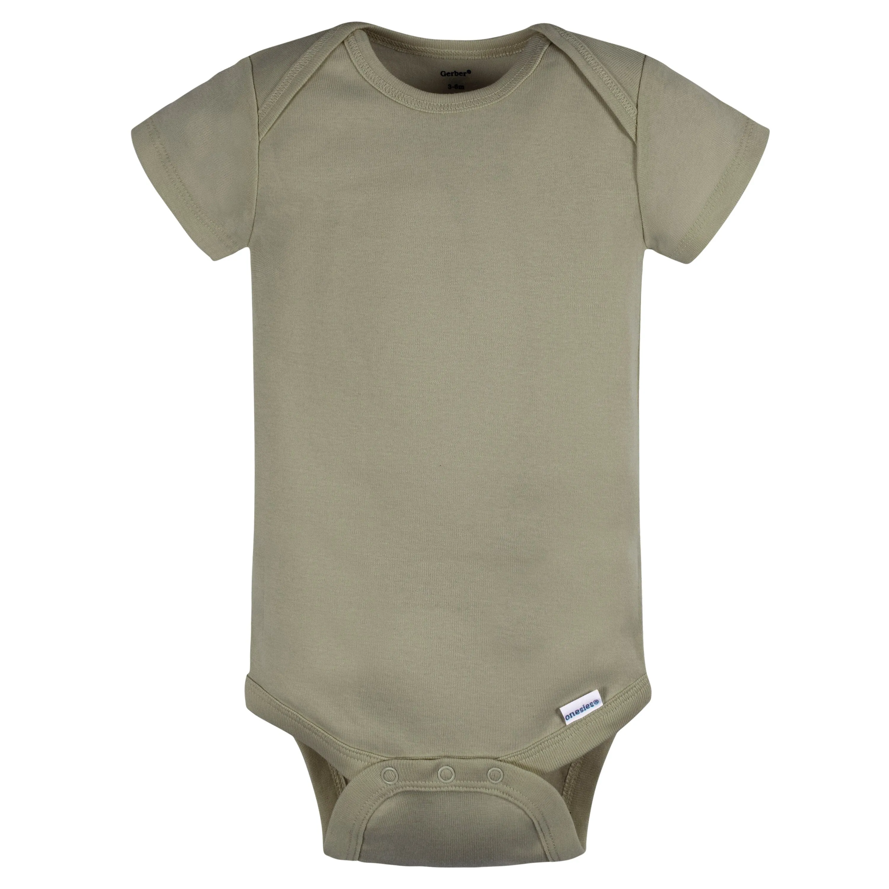 5-Pack Baby Neutral Green/ Brown Short Sleeve Onesies® Bodysuits