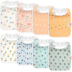 8-Pack Coast Drool Bibs (Beach Day)