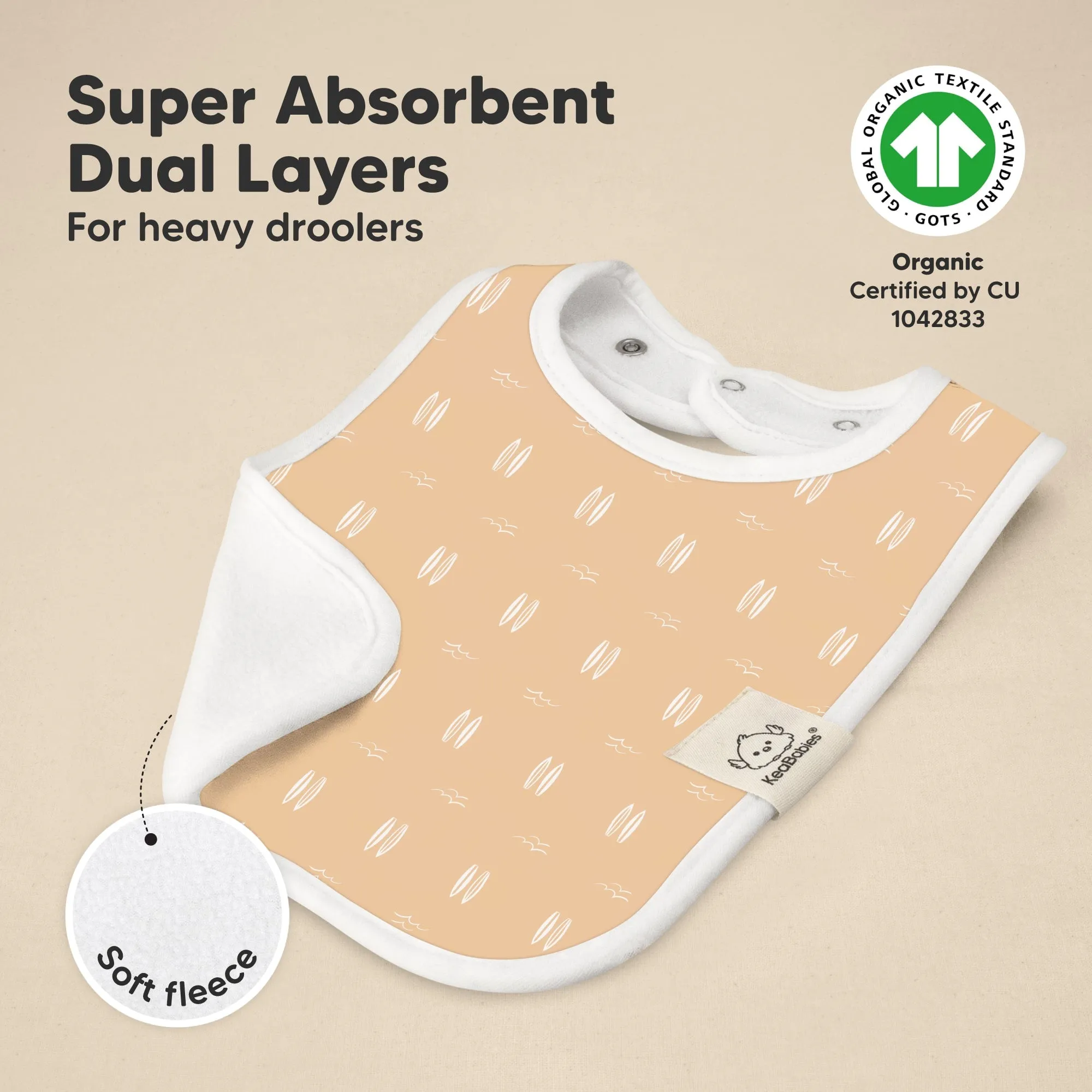 8-Pack Coast Drool Bibs (Beach Day)