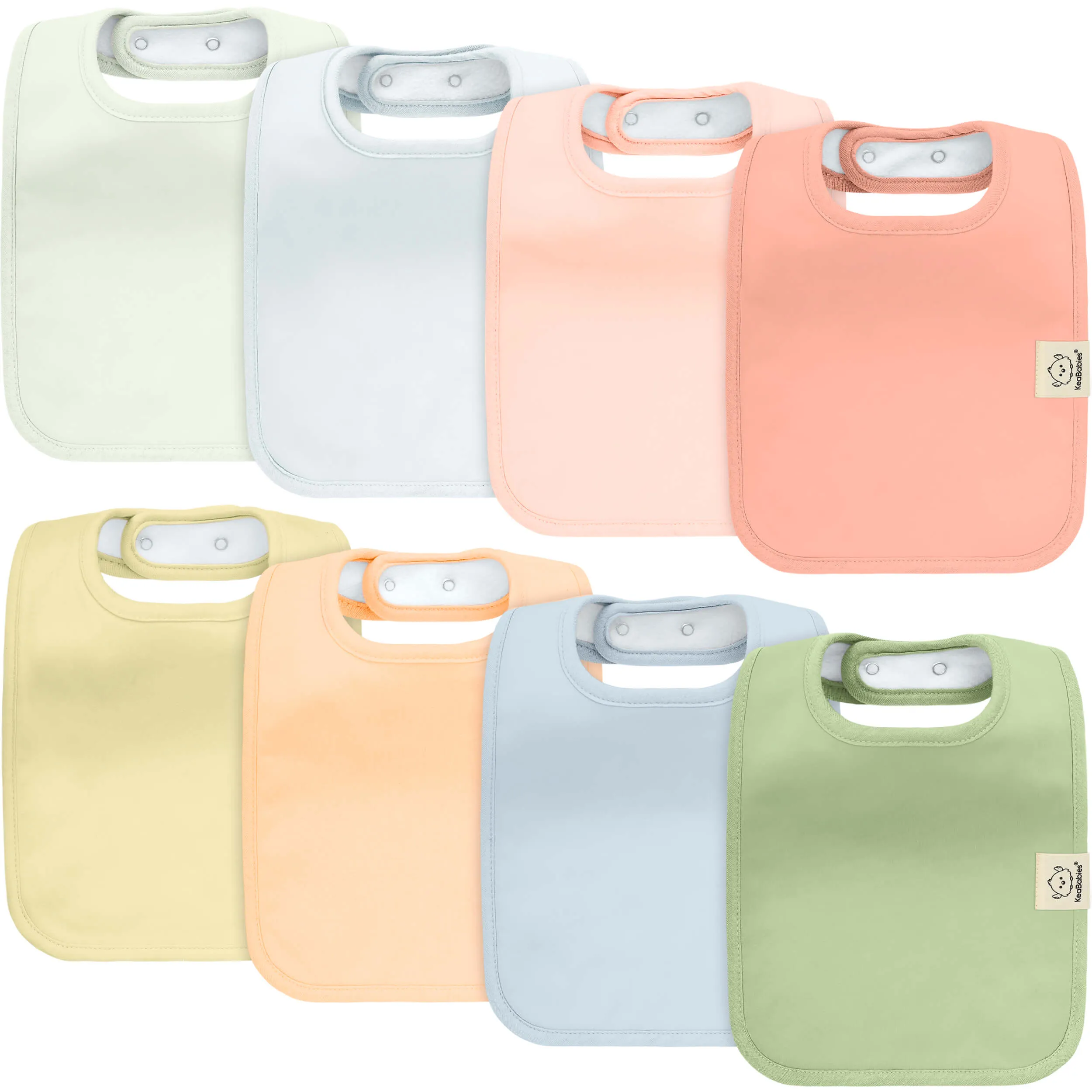 8-Pack Coast Drool Bibs
