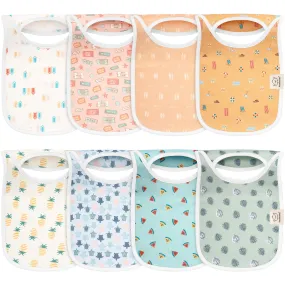 8-Pack Hallo Drool Bibs (Beach Day)