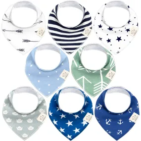 8-Pack Organic Bandana Bibs (Adventurer)
