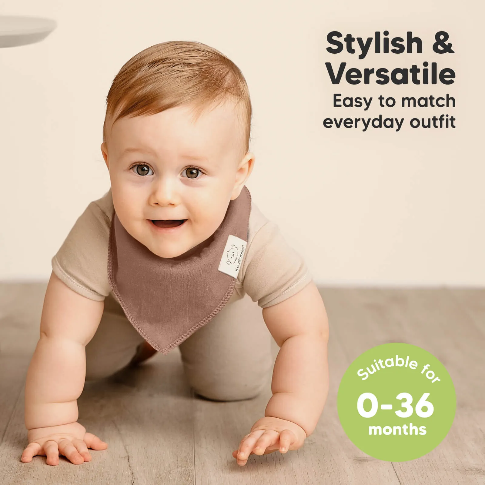8-Pack Organic Bandana Bibs (Mauve)
