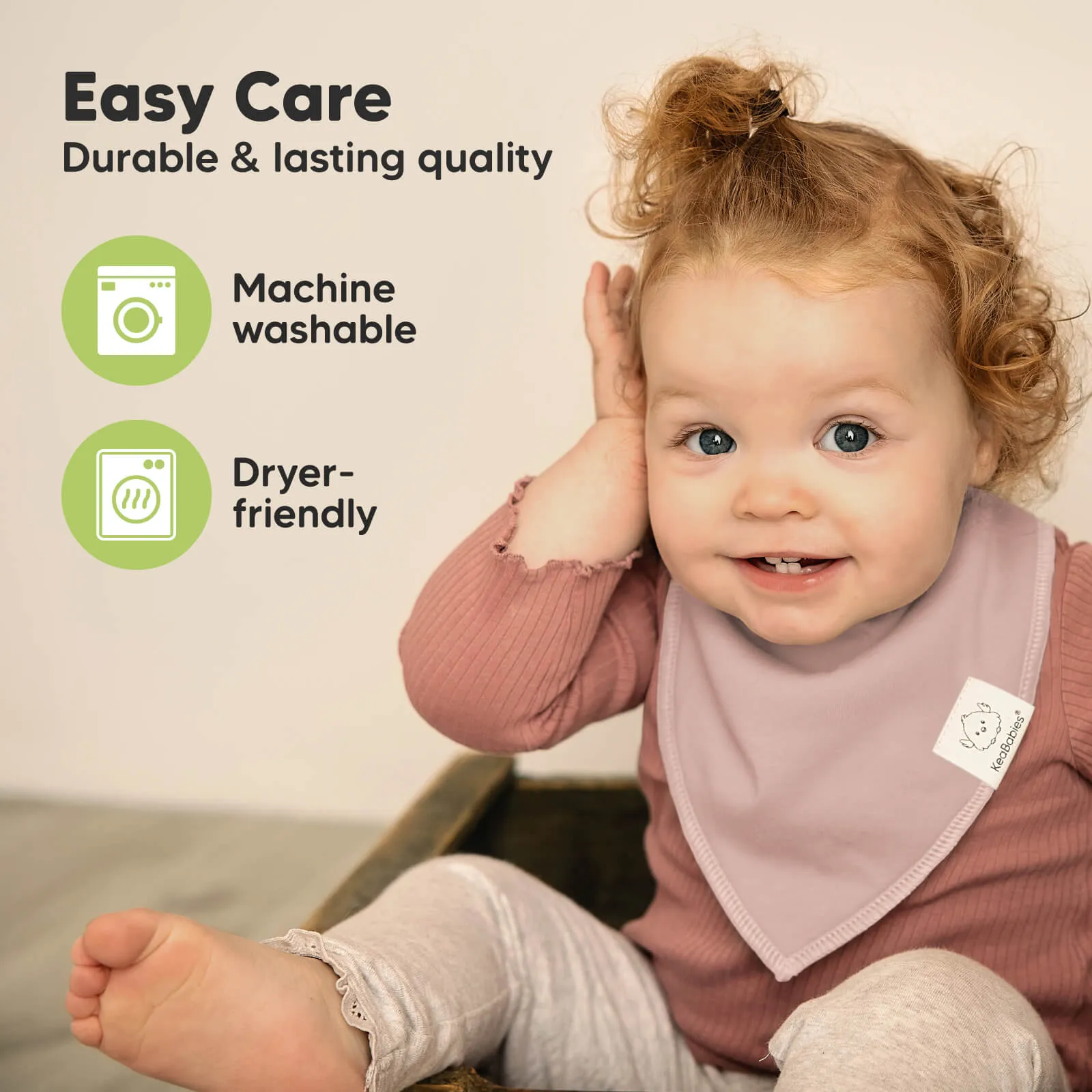 8-Pack Organic Bandana Bibs (Mauve)