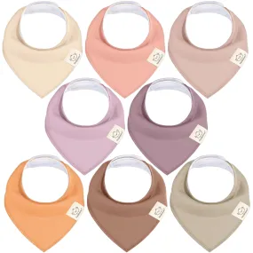 8-Pack Organic Bandana Bibs (Mauve)