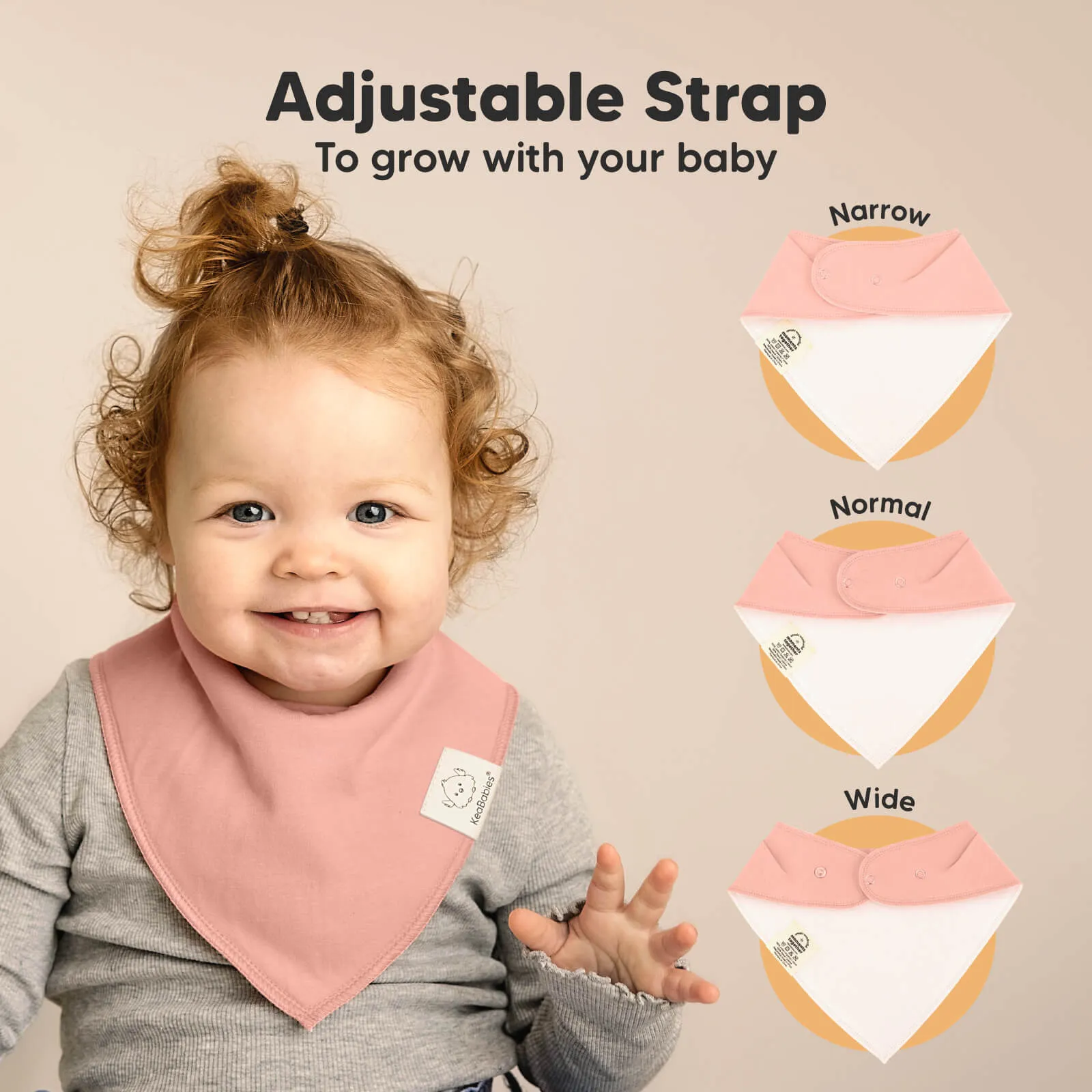 8-Pack Organic Bandana Bibs (Mauve)