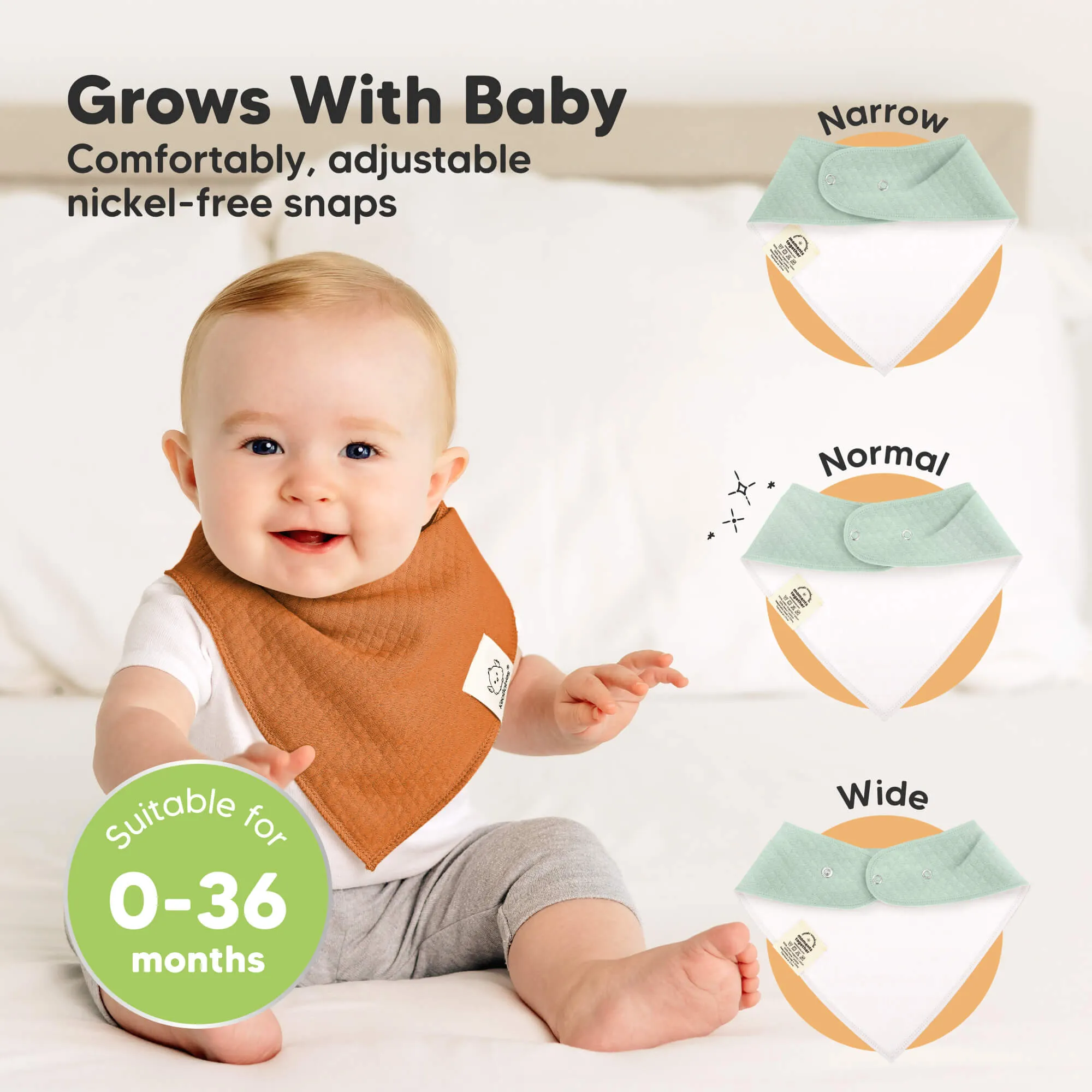 8-Pack Quin Bandana Bibs (Hunter)