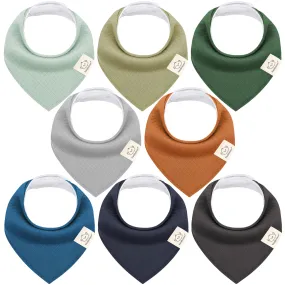 8-Pack Quin Bandana Bibs (Hunter)
