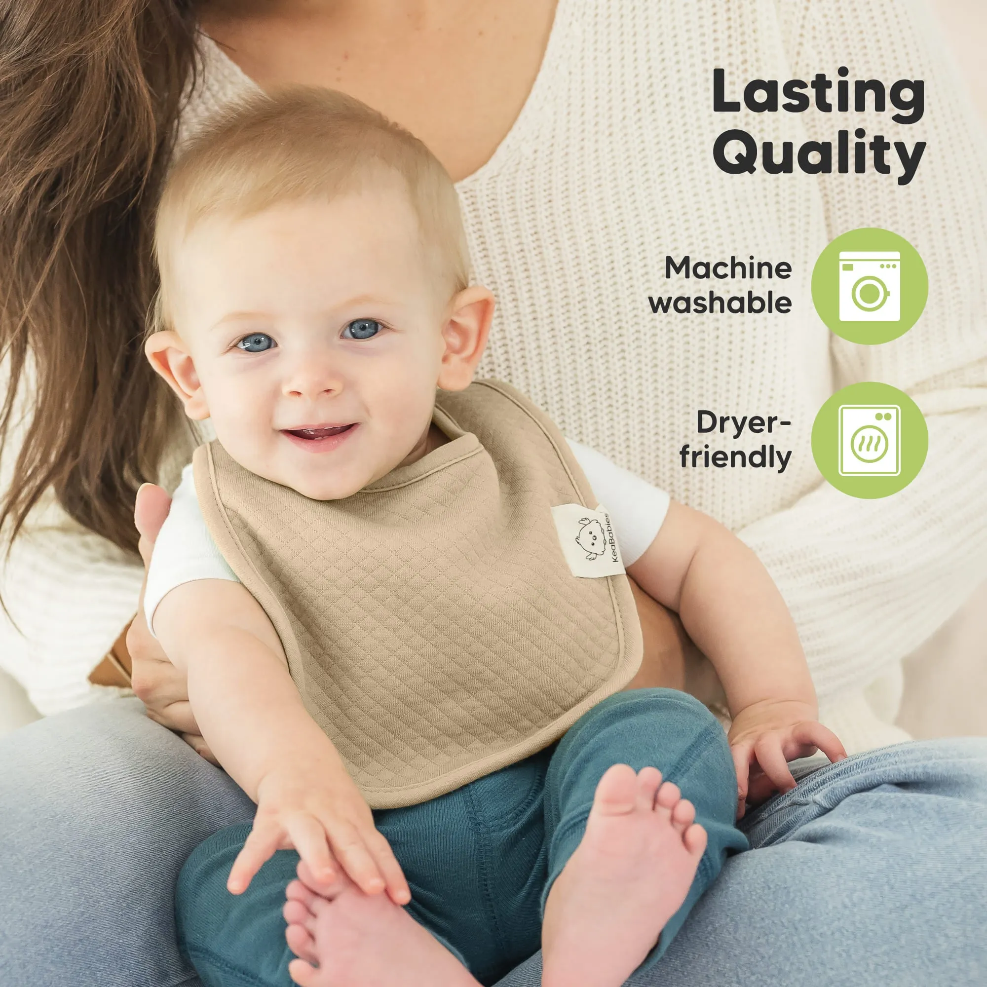 8-Pack Urban Quin Drool Bibs (Dew)