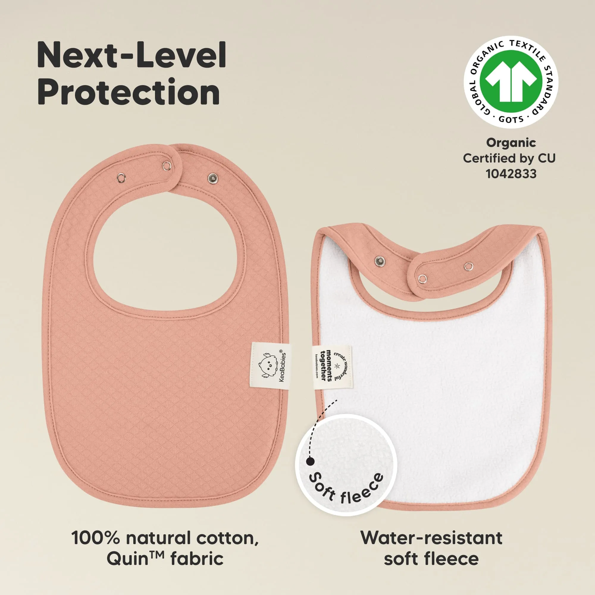 8-Pack Urban Quin Drool Bibs (Dew)