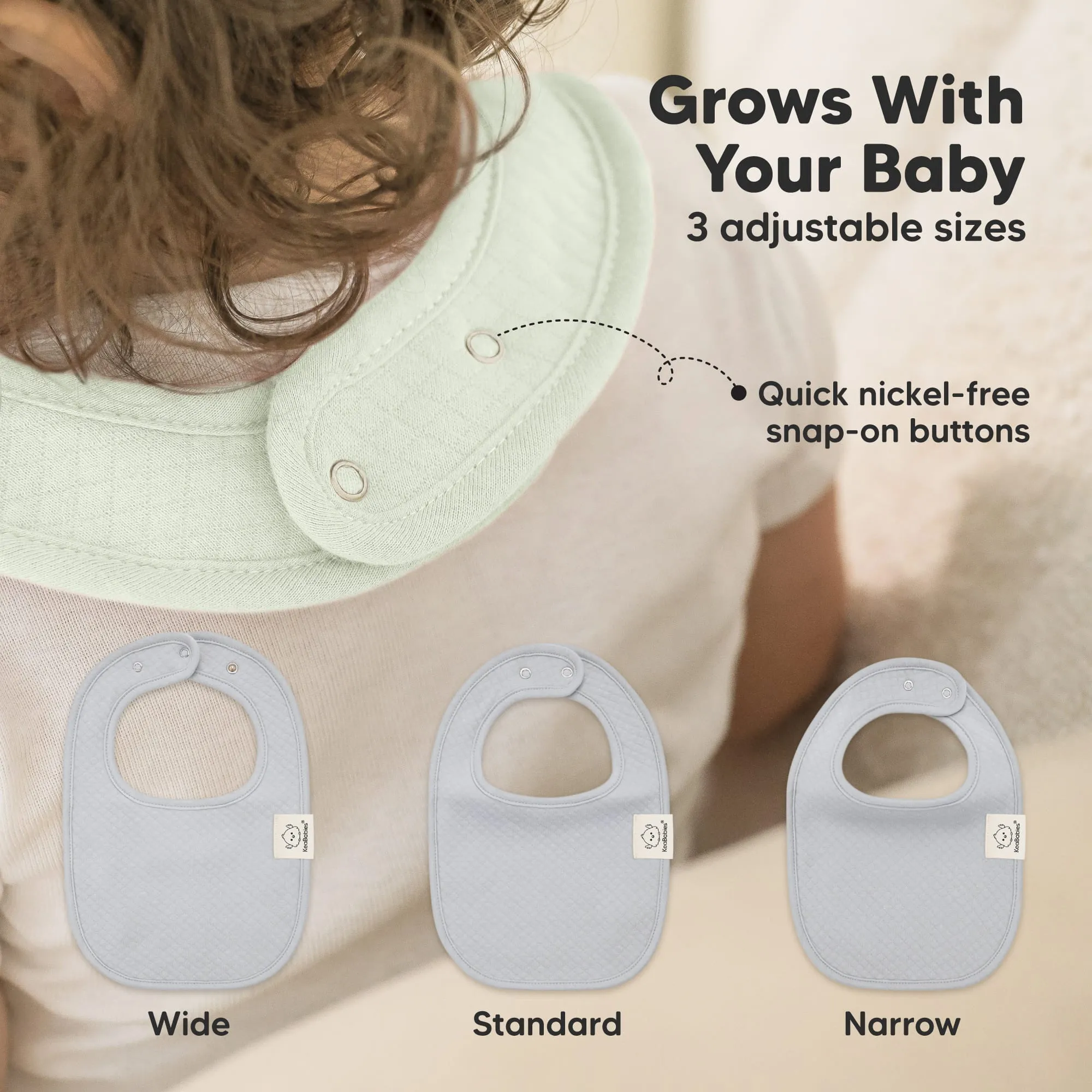 8-Pack Urban Quin Drool Bibs (Dew)