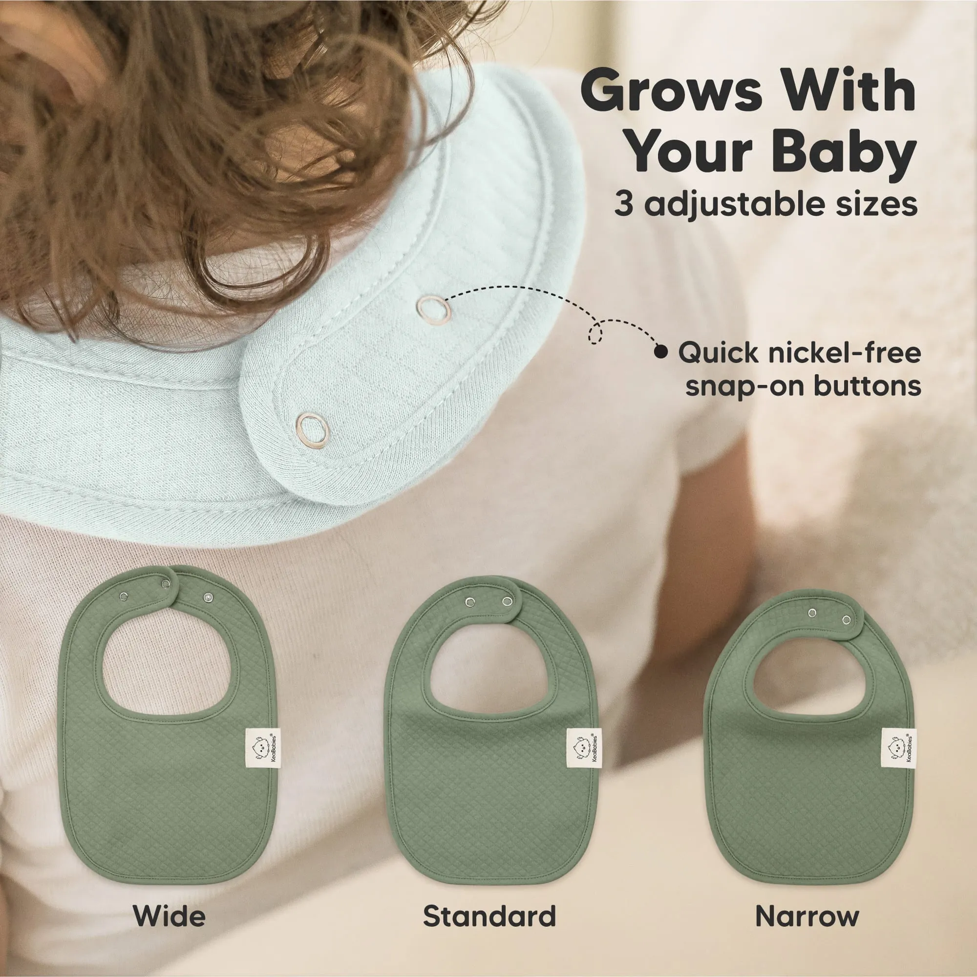8-Pack Urban Quin Drool Bibs (Eclipse)