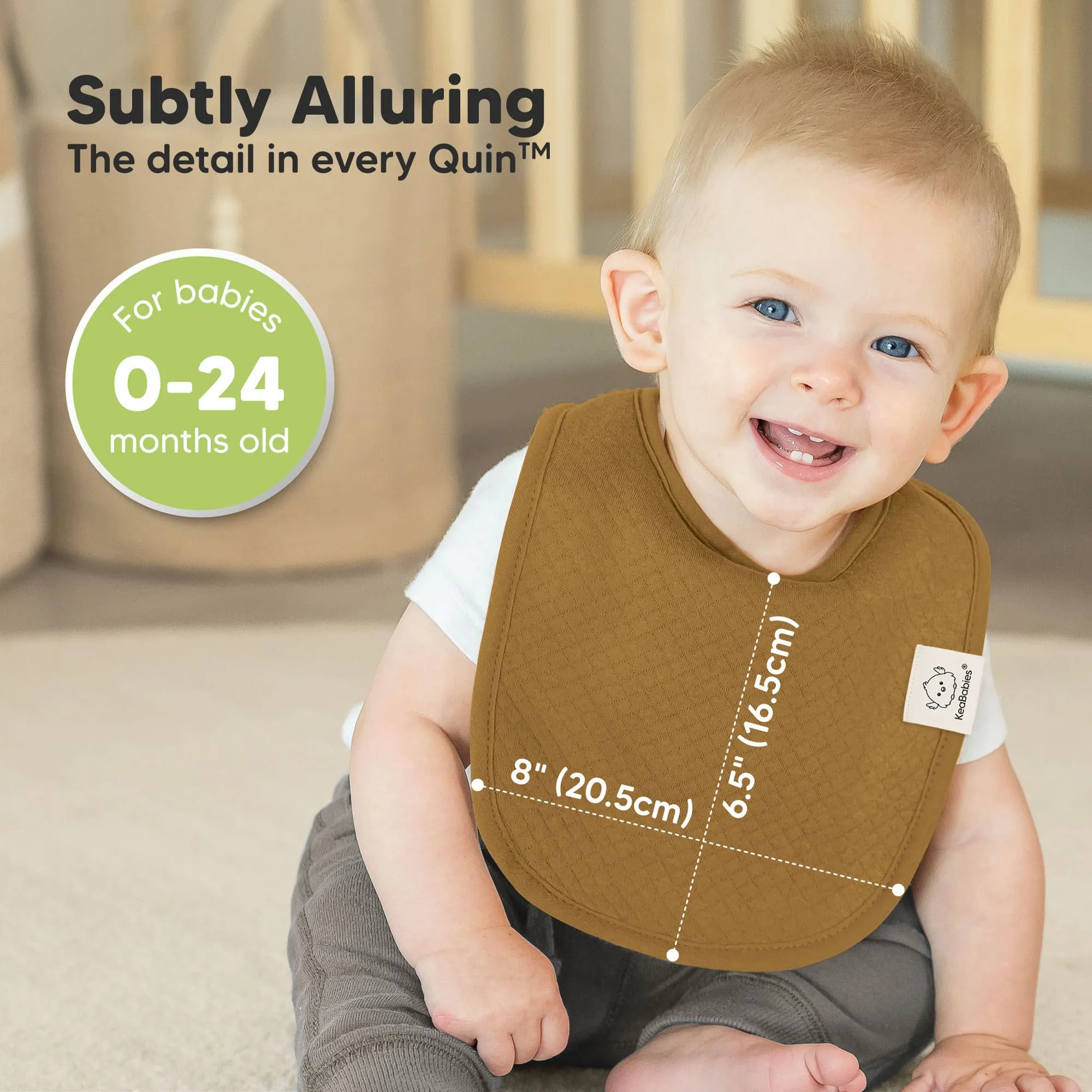 8-Pack Urban Quin Drool Bibs (Eclipse)