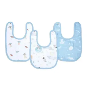 Aden   Anais - 3Pk Cotton Muslin Snap Bib, Space Explorers