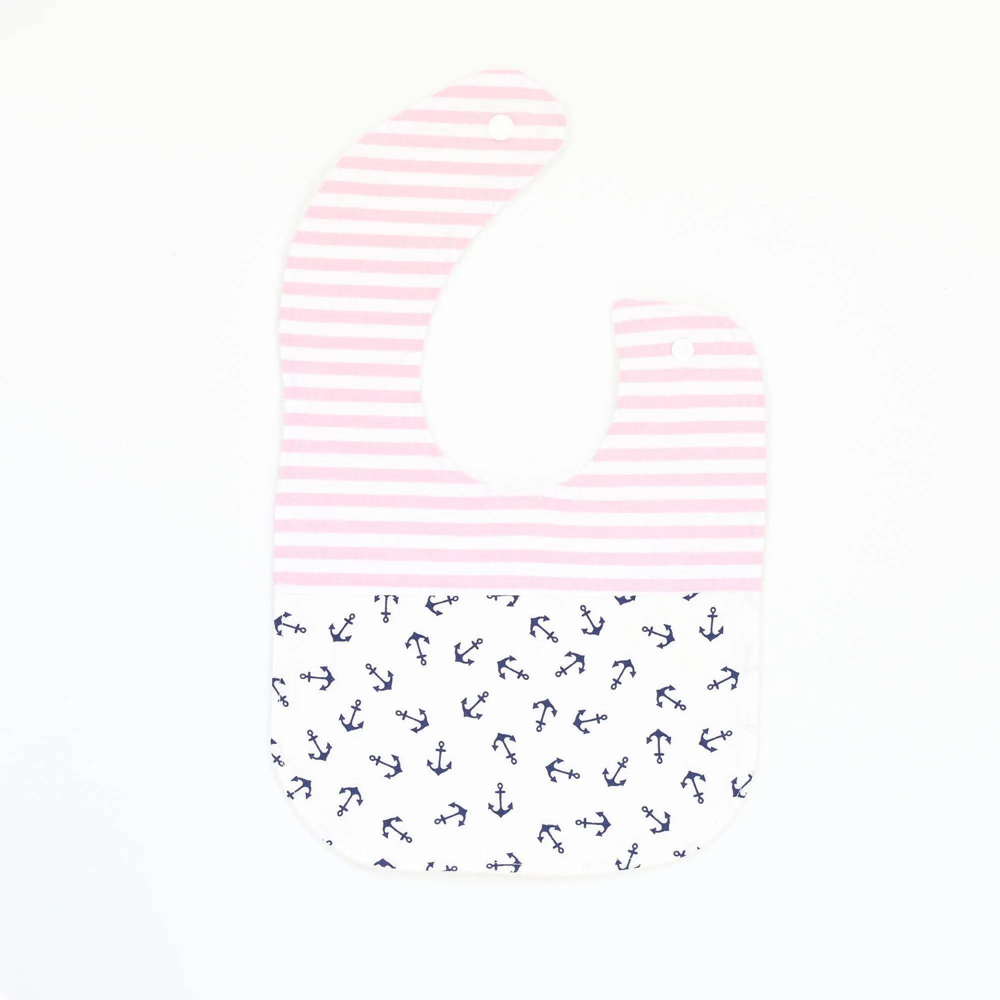 B I B S | Tossed Anchors in Pink