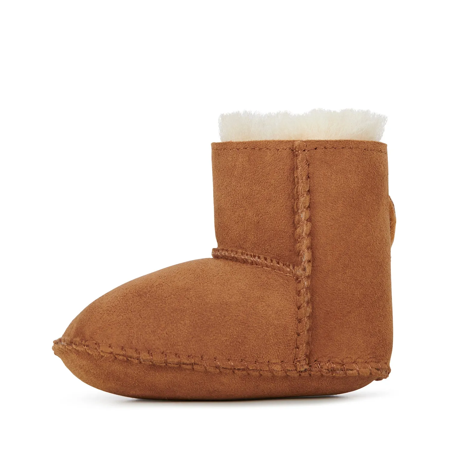Baby Bootie Merino Lined Water Resistant Chestnut Suede