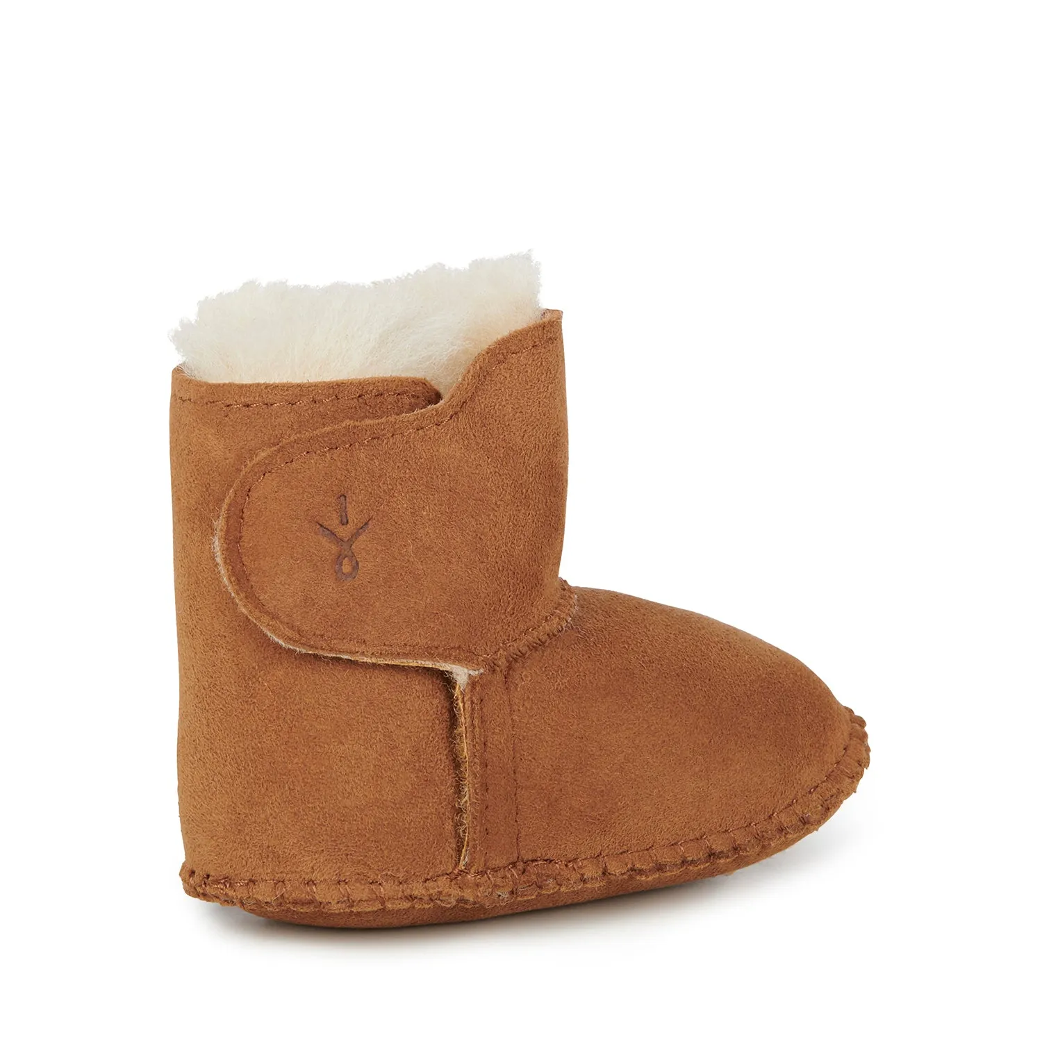 Baby Bootie Merino Lined Water Resistant Chestnut Suede