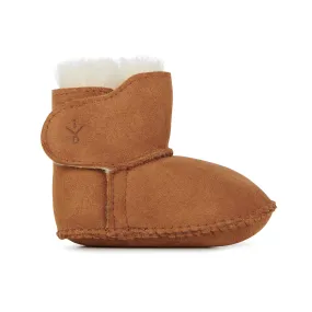 Baby Bootie Merino Lined Water Resistant Chestnut Suede