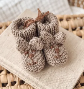 Baby Booties | Beige Bunny