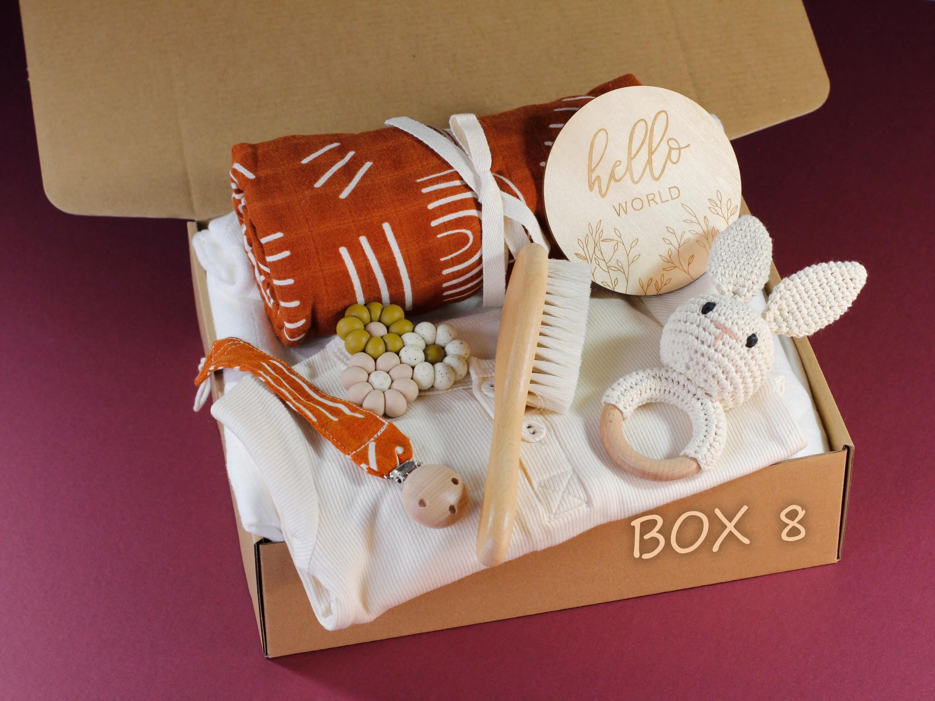 Baby Boy Gift, New Baby Boy Gift Box, Baby Shower Gift Basket, Gender Neutral, Newborn Boy Girl Gift, Expecting Mom New Parents Gift Hamper