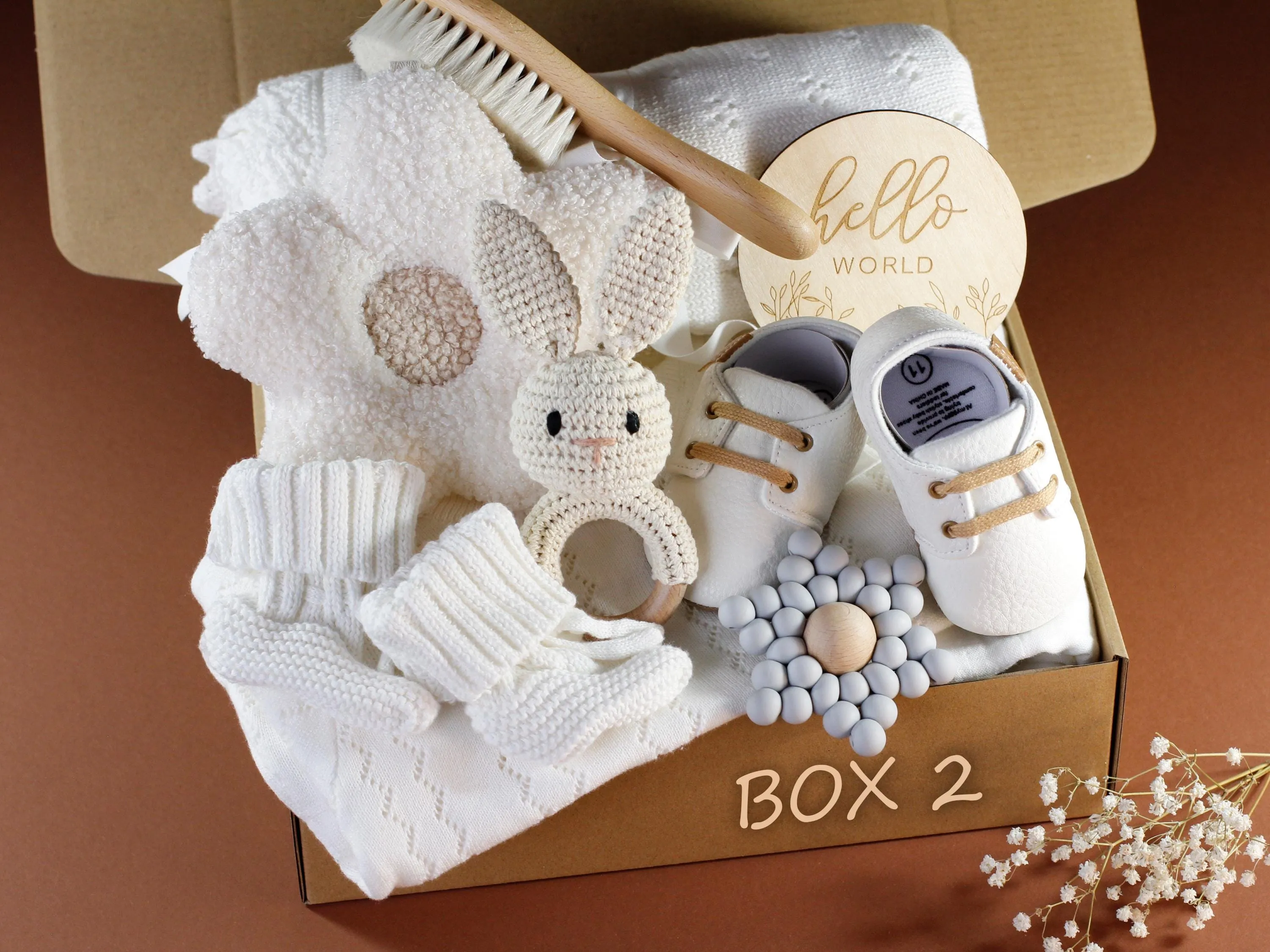 Baby Boy Gift, New Baby Boy Gift Box, Baby Shower Gift Basket, Gender Neutral, Newborn Boy Girl Gift, Expecting Mom New Parents Gift Hamper