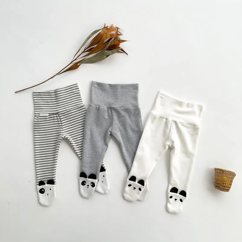 Baby Cartoon Panda Lovely Striped Tights