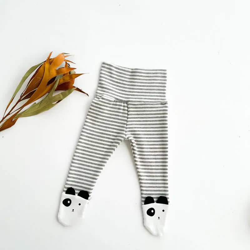 Baby Cartoon Panda Lovely Striped Tights