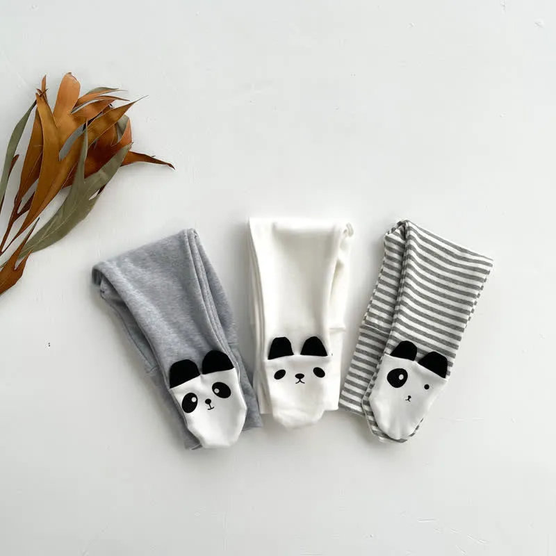 Baby Cartoon Panda Lovely Striped Tights