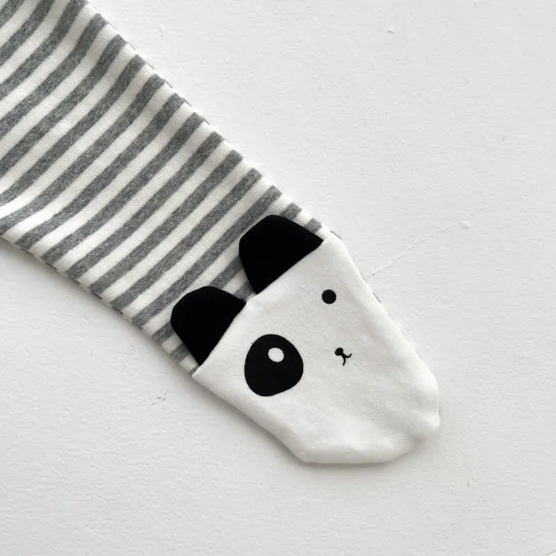 Baby Cartoon Panda Lovely Striped Tights