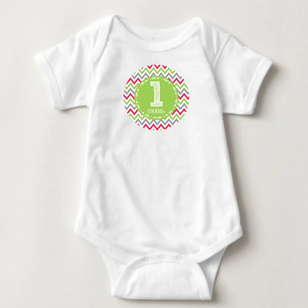 Baby Custom Monthly Onesies - Patterns 5