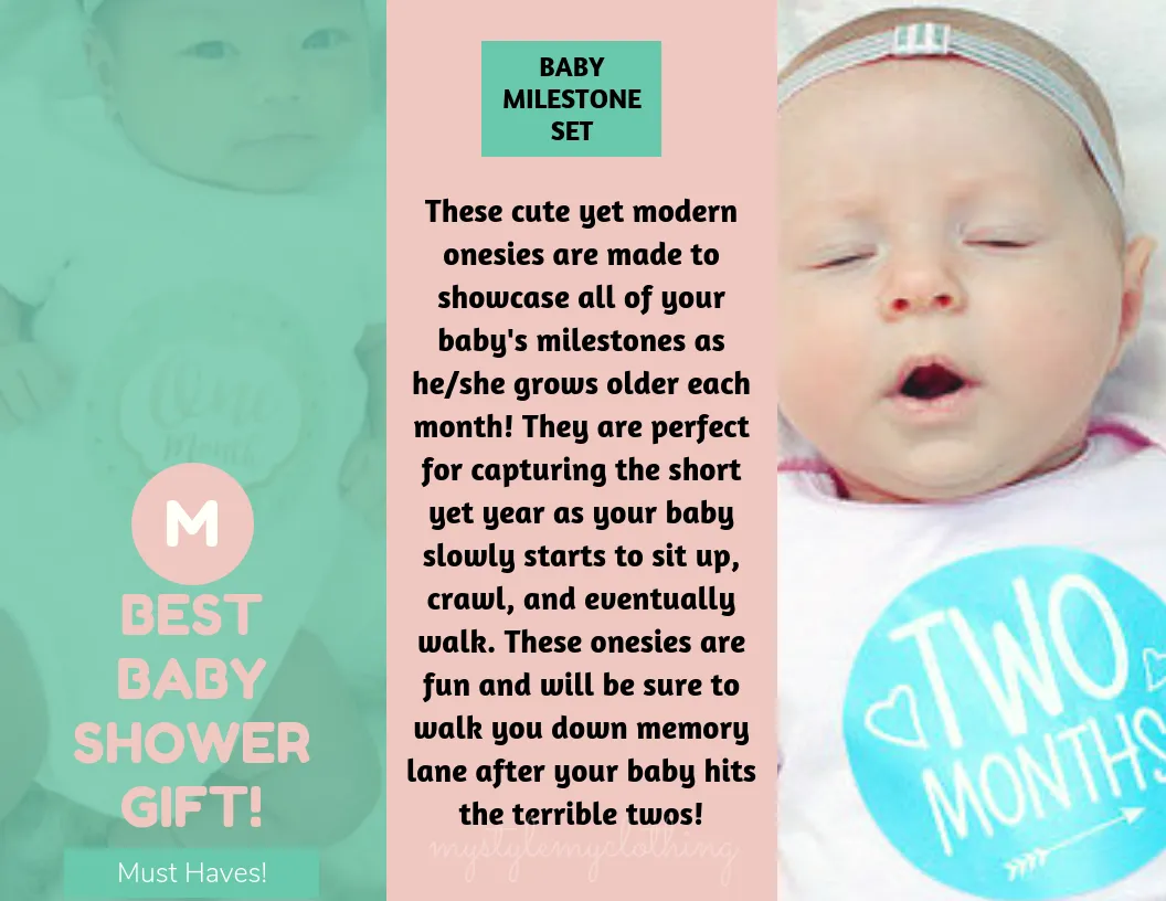 Baby Custom Monthly Onesies - Patterns 5